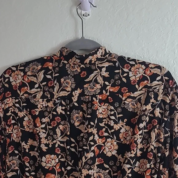 Angie Black and Tan Floral Dress Mini Size Small - Picture 6 of 8